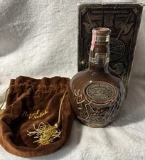 Chivas Royal Salute 21 Years Old Whisky Brown Bottle In Box With Velvet BagEMPTY