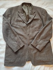 Ermenegildo Zegna Soft 48R Brown Flecked Donegal Tweed Sport Coat Wool Cashmere