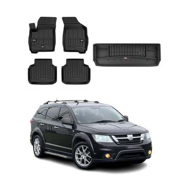 Omac FußMatten & Kofferraumwanne Set FüR Fiat Freemont 2011-2015 Gummi TPE 5X-image