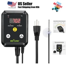 Reptile Thermostat Temperature Controller, Digital Heat Mat Thermostat for Se...