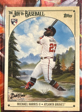 2023 Topps X Bob Ross Joy of Baseball Michael Harris II Braves #37 RC Base Set