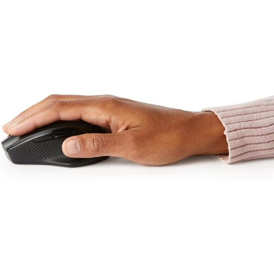 Amazon Basics Wireless Mouse Ergonomic 2.4GHz Optical DPI Adjustable Black - Image 3 of 4