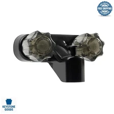Elegant Wall Mount Diverter Faucet with Smoked Acrylic Knobs - 4 GPM Flow Rate