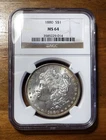 1880-P Morgan Silver Dollar ~ NGC Graded MS64 ~ Sunset Halo