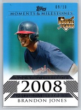 2008 Topps Moments & Milestones Brandon Jones Blue #/10 #189