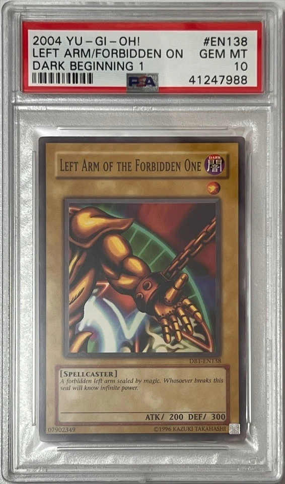 Yu-Gi-Oh! PSA 10 GEM-MT 'Left Arm of The Forbidden One' DB1-EN138 - Image 3 of 4