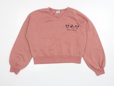 Womens UK Size S Primark Pink Pullover Sweatshirt