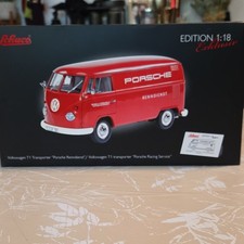 Schuco 1:18 Volkswagen T1 Transporter Porsche RennDienst Diecast Lmtd Ed