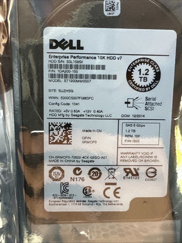 DELL Enterprise Performance 10K HDD v7 1.2TB ST1200MM007   w/Caddy 2.5” - Image 4 of 4