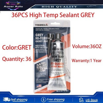 Pack of 36 VISBELLA RTV Silicone Gasket Maker High Temp Sealant GREY Fits Engine