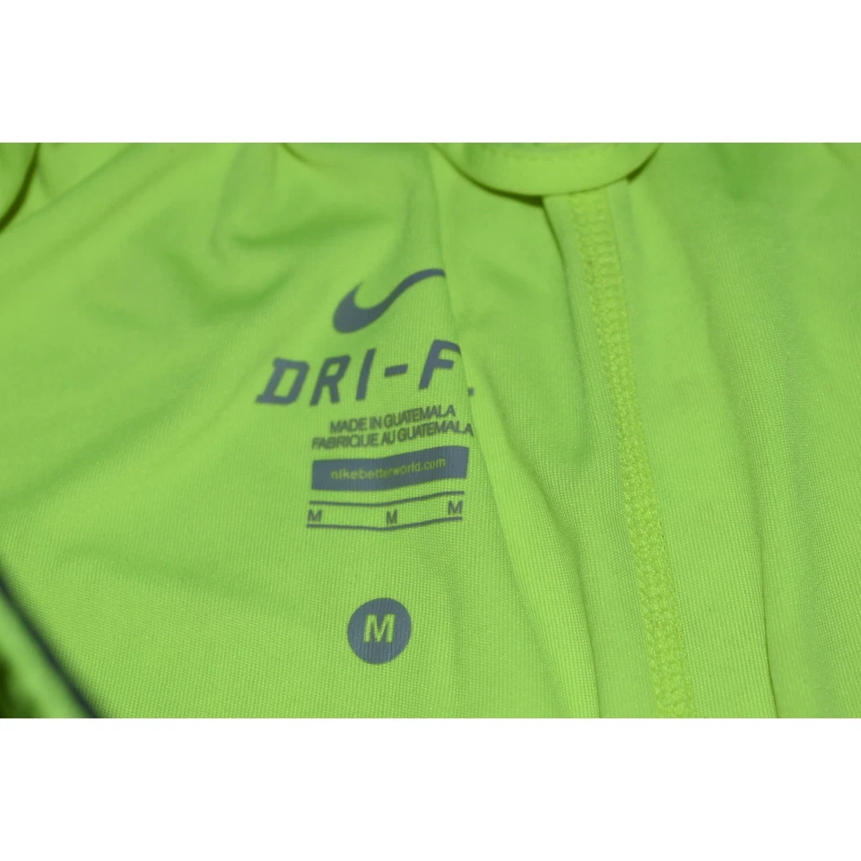 Pantalones Cortos de Gimnasio Nike Para Hombre Talla Mediana Amarillo Neón Rendimiento Dri-Fit 10" Entrepierna Foto 4 de 4