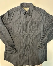 Gold Label Special Issue Sleeve Pockets XL Mens Blue Shirt