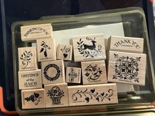 Stampin' Up! Mounted Rubber Stamps Seasonal Thank You Nature Collection