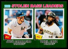2026 Topps Heritage #4 - Jose Caballero / Oneil Cruz - Dark Green