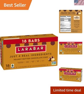 Grab & Go Larabar Peanut Butter Chocolate Chip - 18 Count, 100% Real Ingredients
