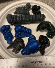 Fordite  -9 Piece Group-  Fordite Frenzy .  Detroit Agate - Lapidary Rough