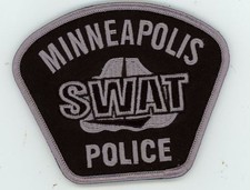 MINNESOTA MN MINNEAPOLIS POLICE SWAT SHOULDER PATCH WITH HOOKS SHERIFF