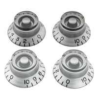 Musiclily Pro 4Pcs Silver Left Handed Imperial Inch Guitar Knobs For Us Les Paul