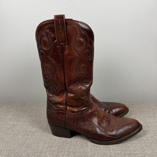 Dan Post Seattle Brown Ostrich Cowboy Boot St...