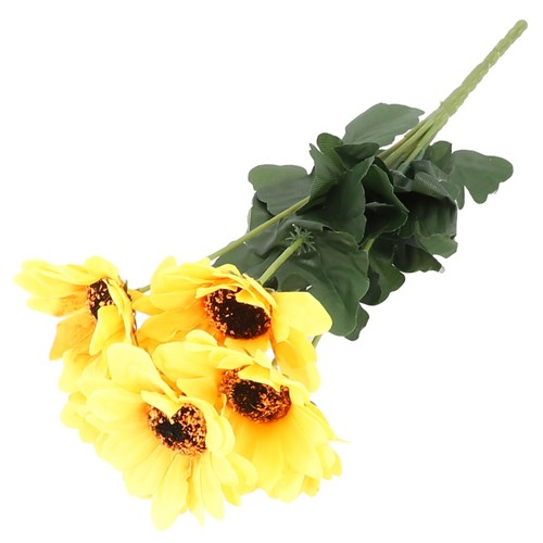 1 Grappolo Girasoli Artificiale Finto Fiore Bouquet Giardino Festa Nozze Decor - Foto 8 di 23