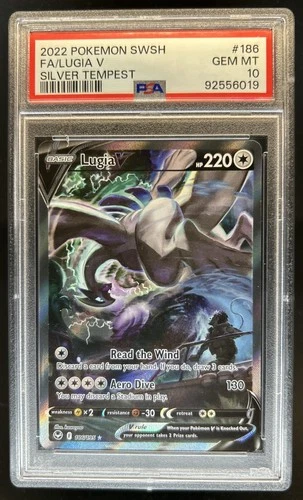 2022 Pokemon SWSH Silver Tempest Lugia V #186/195 PSA 10 GEM MINT