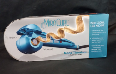 BaBylissPRO Nano Titanium MiraCurl Automatic Hair Curler Iron Blue BABNTMC1