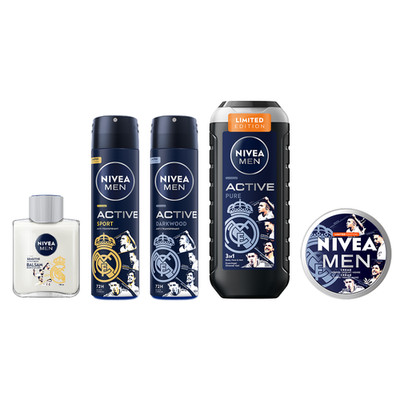 NIVEA MEN Real Madrid Limited Edition Pflege Set - Active Sport - 5-teilig