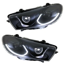 Voll LED Scheinwerfer Set Tagfahrlicht für VW Scirocco 3 Bj. 08-14 Schwarz