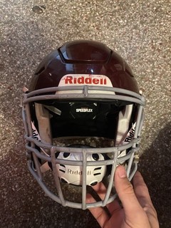 Riddell SpeedFlex Large Full Face Football Helmet Maroon/White NOCSAE