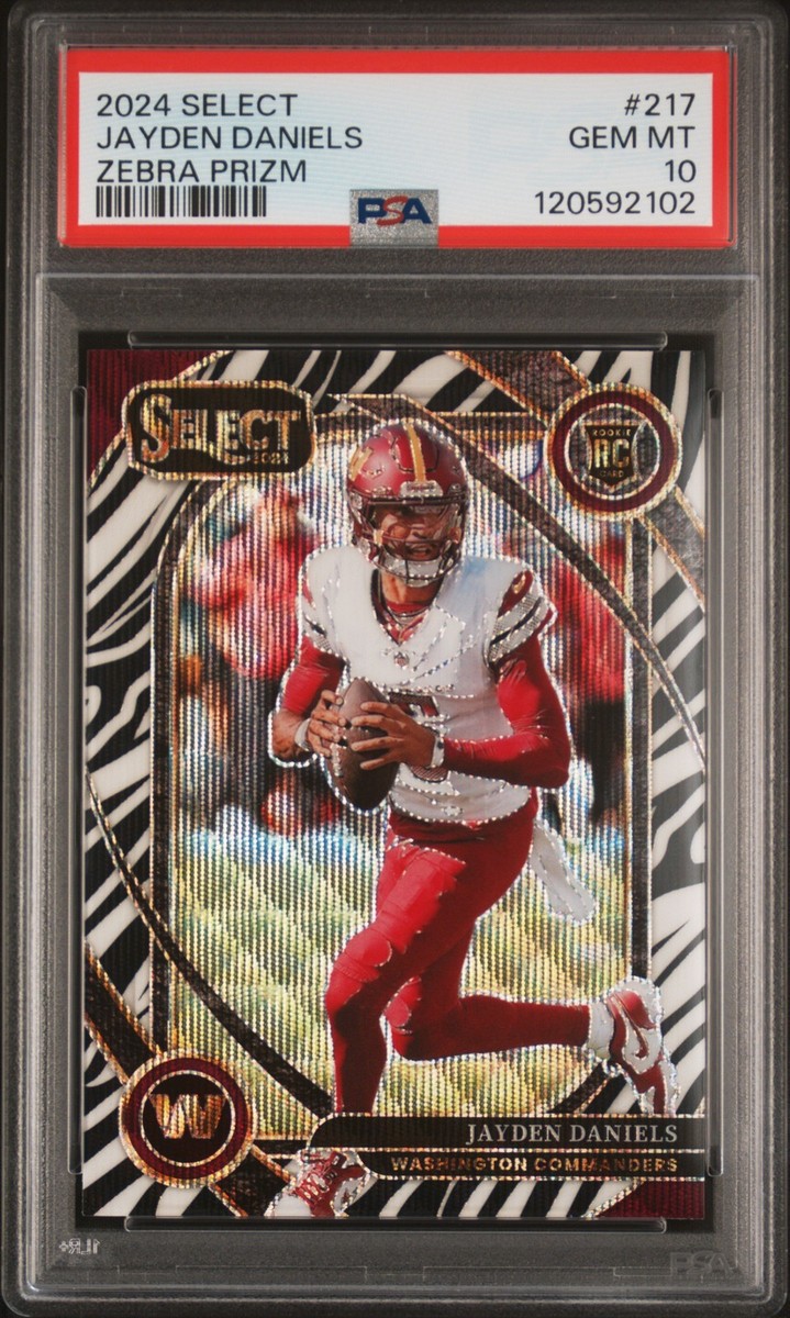 2024 Panini Select - Club Level Jayden Daniels #217 Zebra Prizm