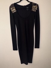 Alexander McQueen Women's Pailette & Safety Pin Embellished Dress size 38 FLAW*