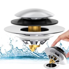 Bathtub Drain Stopper with Hair Catcher, Anti Clogging Bath Tub Drain Stopper...