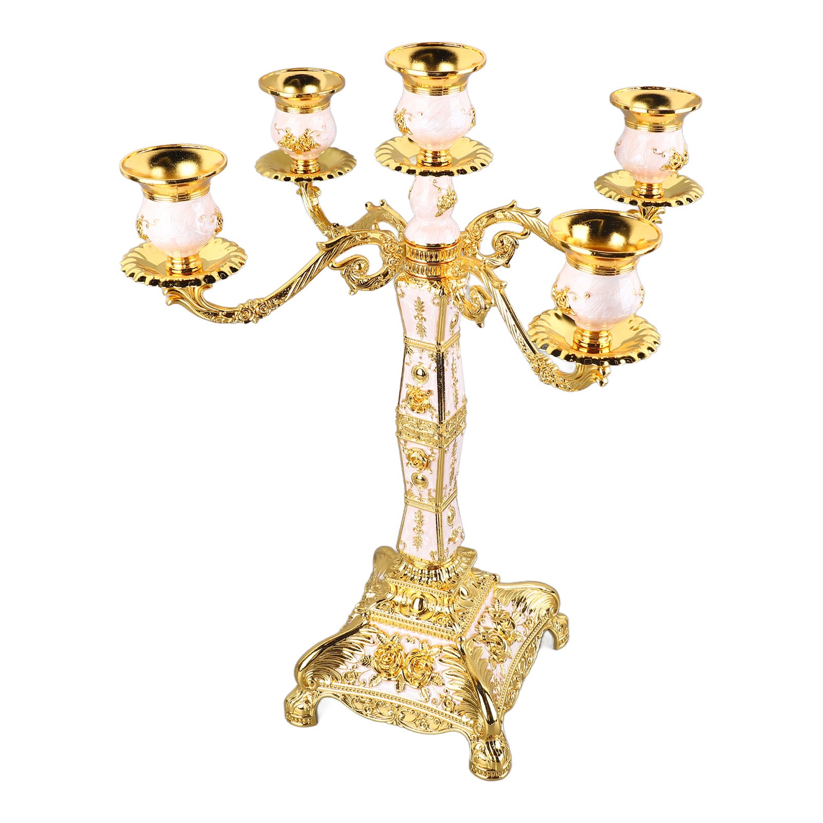 Arms Candelabra Candlestick Holder Romantic Mirror Finish Wide Application For