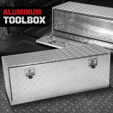 47" L Aluminum Pickup Truck Trailer Trunk Bed Tool Storage Box w/ Top Handle