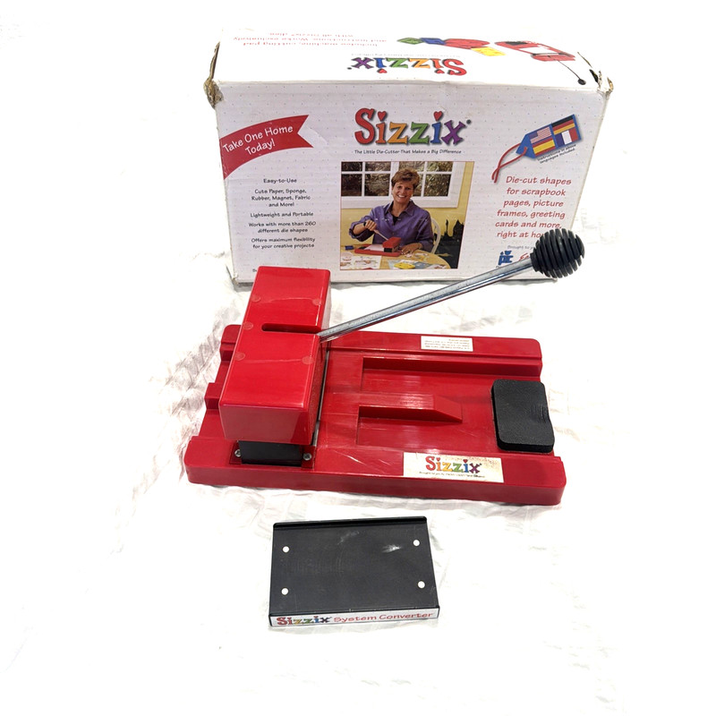Provo Craft Sizzix Original Red Personal Die Cutter Press Machine 38-0605