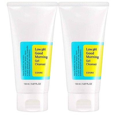 COSRX Low pH Good Morning Cleansing Gel 150ml x2 Gentle Face Cleanser Korean