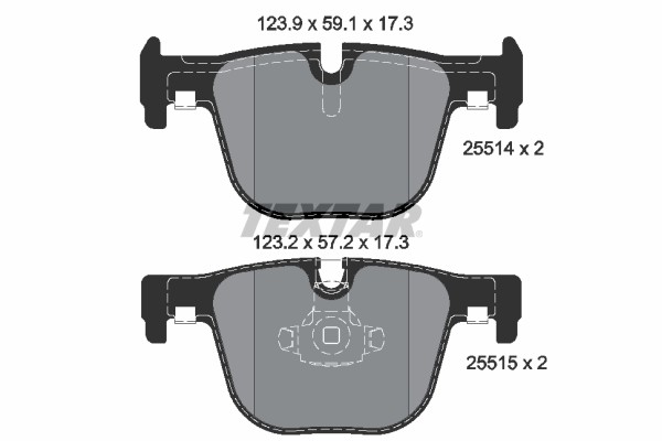 Bremsbelagsatz FÜR BMW 3 Touring (F31), BMW 3 (F30, F80) - Textar 2551401-image