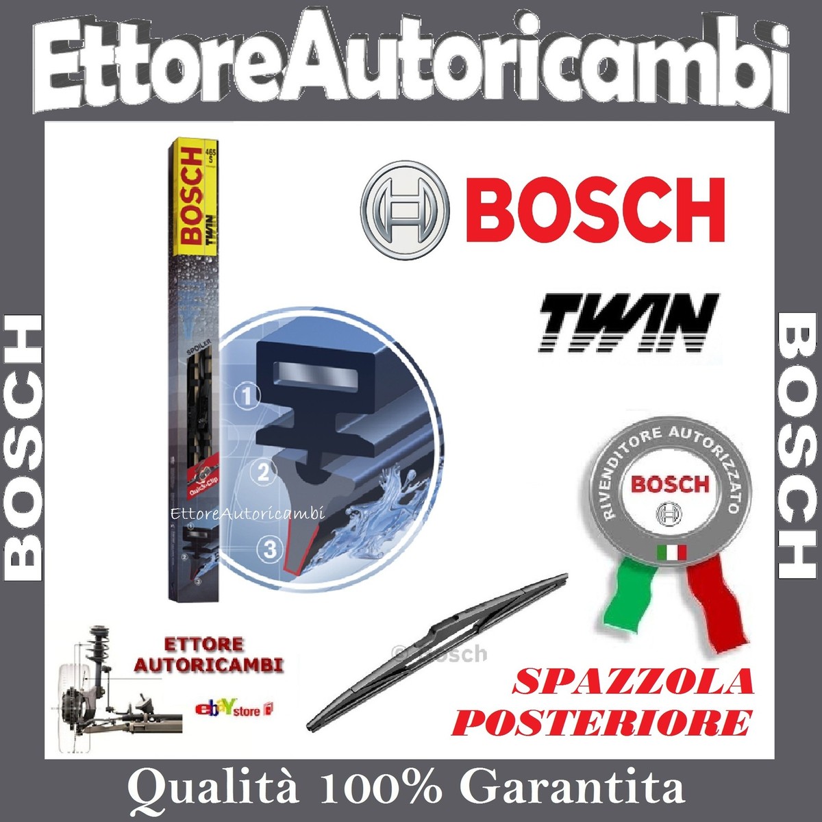 1 Spazzola Tergicristalli BOSCH Clearview 356V 550 Mm - Foto 10
