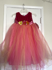 Fantasy by Puppet Workshop Fuchsia Velvet Dress Medium 6X-8