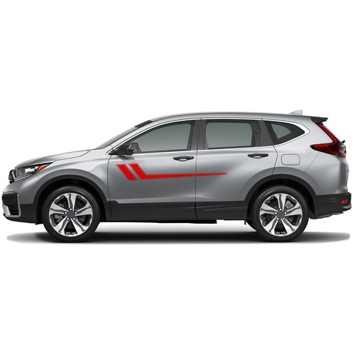 Side center hockey stripes graphics stickers decal compatible with Honda CR-V - Picture 7 of 15