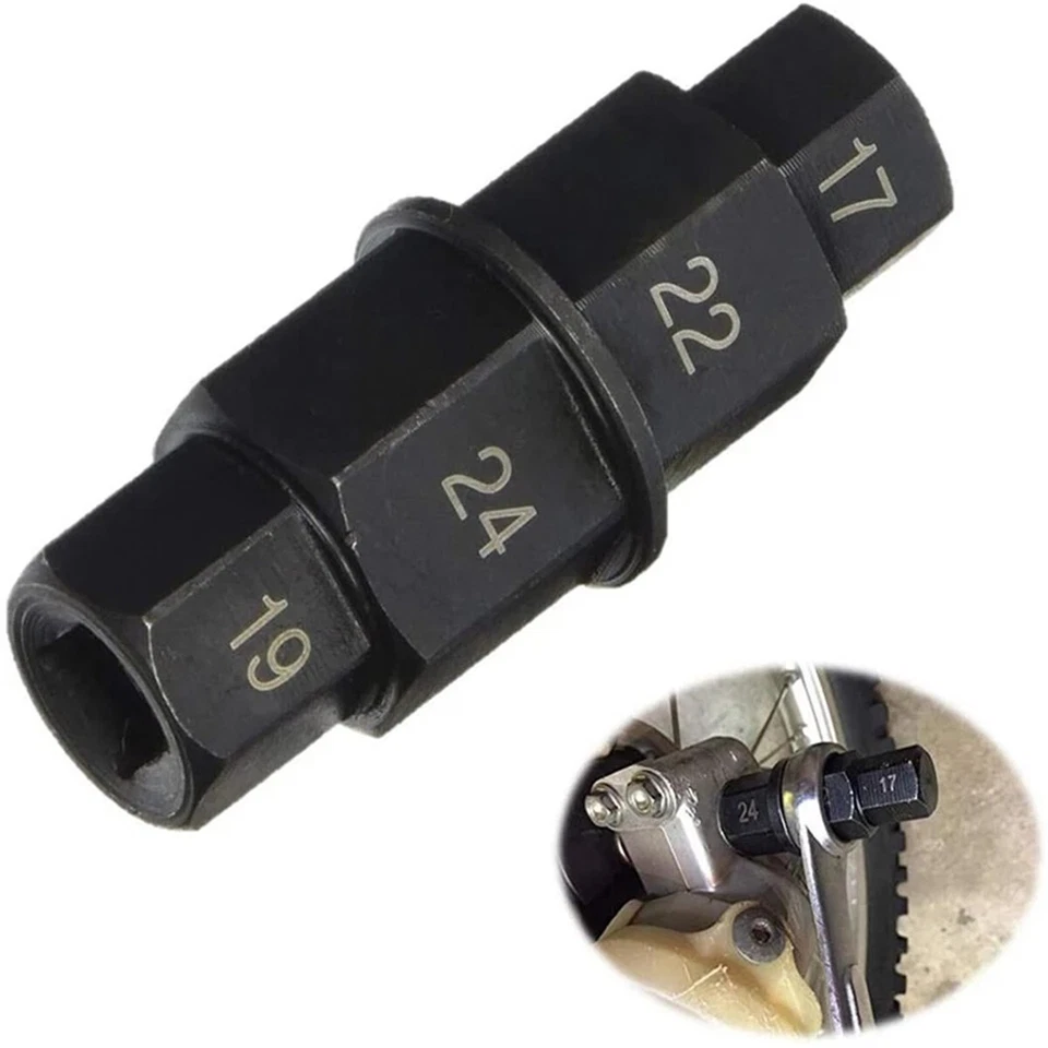 Eixo dianteiro traseiro de motocicleta ferramenta de remoção eixo sextavado driver 17 19 22 24mm - Imagem 2 de 4
