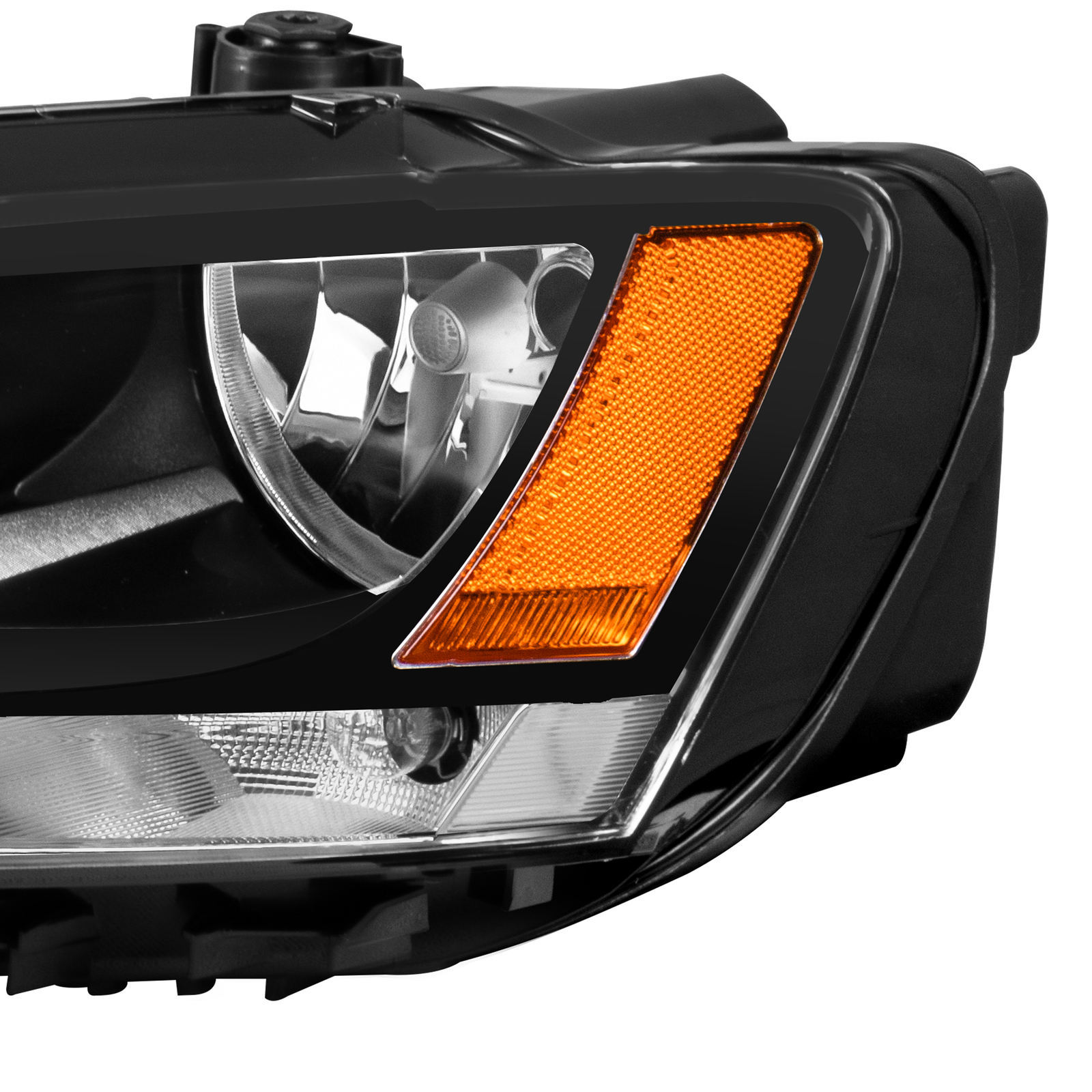 2PCS Black Housing Headlights Assembly For 1118 Volkswagen Jetta 4