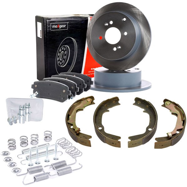 Maxgear Bremsscheiben 262Mm BeläGe Bremsbacken Rep-Satz Hinten FüR Hyundai I20-image
