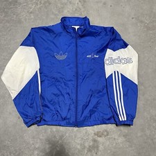 Vintage 80s Adidas Windbreaker Track Jacket Size Large Tennis ATP