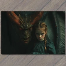 4x6"  Girl Monster Weird Creepy Imaginary Friend Nightmare Scary Unusual Pet