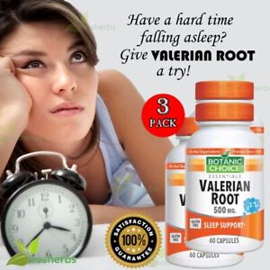 Valerian 500mg Insomnia Anxiety Stress Muscle Spasm Herbal ...