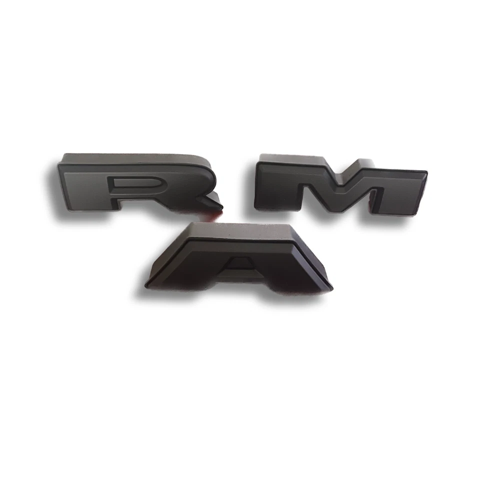 Para Dodge Ram 1500 2013-2018 emblema delantero parrilla letras solo negro repuesto Foto 3 de 4
