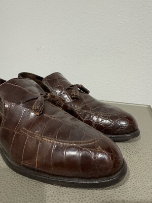 FootJoy Vintage SUPER RARE GENUINE ALLIGATOR Shoes Loafer  display picture 2