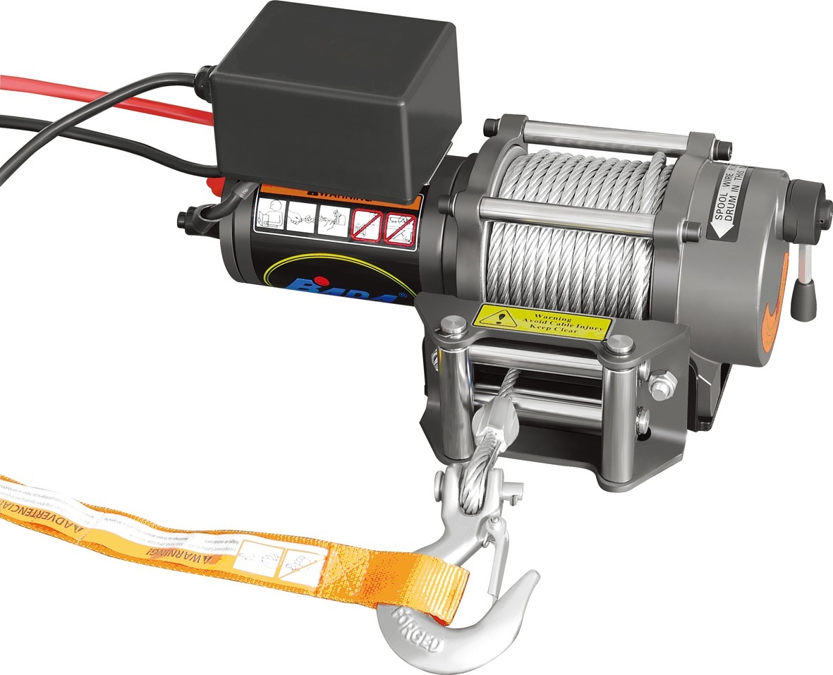 Electric Vehicle Truck Boat Mounted Tow Recovery Winch 12vDC 2500LBS (1136kgs)