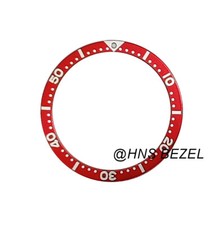BEZEL INSERT FOR MEN SEIKO 7002,6309,7S26,SKX007K2 DIVER AUTOMATIC RED FLAT